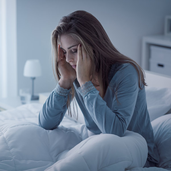 woman who can't sleep